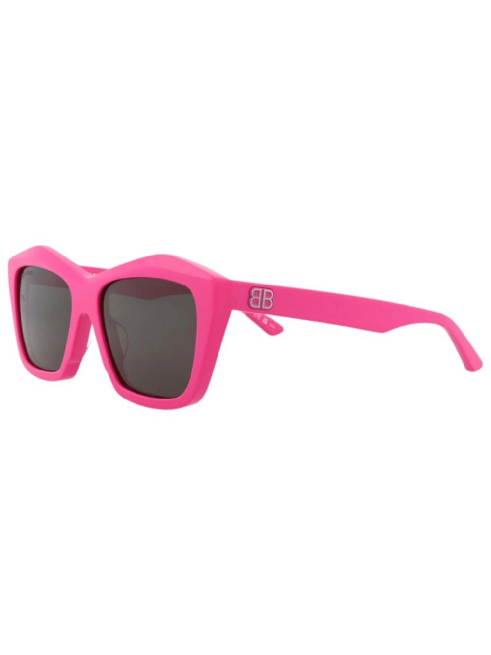 New Balenciaga Women's Sunglasses Square Rectangle Acetate Frame Fuchsia Fuchsia